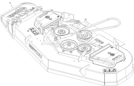 Complete Deck Assembly Diagram and Parts List for STS730GKA52400 (408644346-411294211)(2021) Exmark Lawn Mower