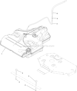Fuel Tank Assembly (1) Diagram and Parts List for LZE740EKC60400 (400000000-402082299)(2017) Exmark Lawn Mower