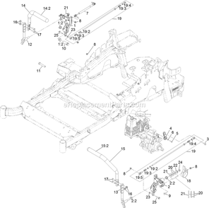 Motion Control Assembly Diagram and Parts List for LZE751CKA524A2 (411294212-999999999)(2022) Exmark Lawn Mower