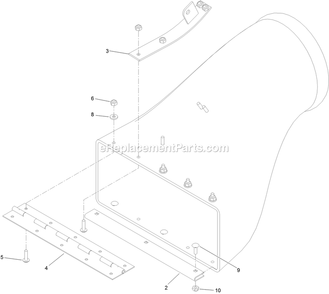 Discharge Tube Assembly Diagram and Parts List for NVS640CKC42000 (315000000-315999999)(2015) Exmark Lawn Mower