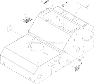 Frame Assembly With Decals Diagram and Parts List for ARS180CKA21000 (315000000-315999999)(2015) Exmark Aerator