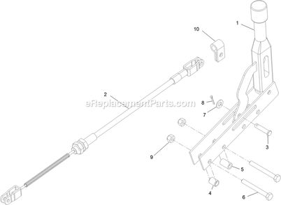 Brake Lever Assembly Diagram and Parts List for SG390HN (312000000-312999999)(2012) Exmark Lawn Tractor Accessories