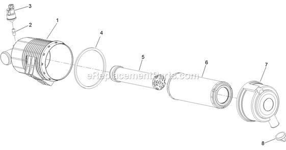 Air Cleaner Assembly Diagram and Parts List for LZS88CDYM96RW0 (402082300-404314158)(2018) Exmark Lawn Mower