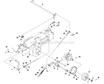 Park Brake Group Diagram and Parts List for LAS25KC604B (670000-719999)(2007) Exmark Lawn Mower