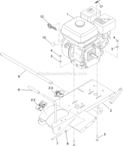 Engine And Frame Assembly Diagram and Parts List for SG200HN (312000000-312999999)(2012) Exmark Lawn Tractor Accessories