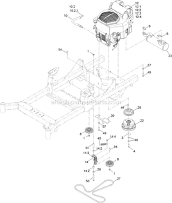 Engine Assembly Diagram and Parts List for RAE720CKC48300 (406294345-408644345)(2020) Exmark Lawn Mower