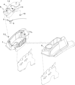 Controls Assembly Diagram and Parts List for LZS749EKC724 (312000000-312999999)(2012) Exmark Lawn Mower