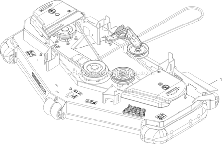 Complete Deck Assembly Diagram and Parts List for RAS730GKA60RA3 (411294212-999999999)(2022) Exmark Lawn Mower