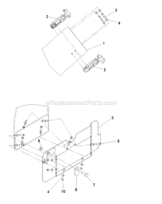 Tube And Strap Assembly Diagram and Parts List for 109-9764 (720000-789999)(2008) Exmark Lawn Tractor Accessories