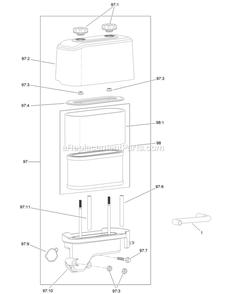 Air Intake And Filtration Assembly Diagram and Parts List for QTS452CEM34200 (400000000-402082299)(2017) Exmark Lawn Mower