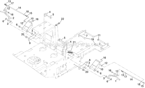 Park Brake Assembly Diagram and Parts List for 34220 400000000-999999999 Exmark Sprayer