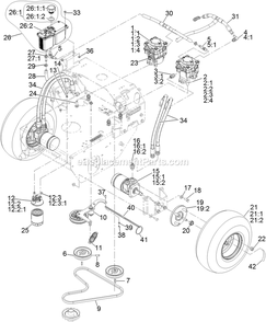 Ground Drive Assembly Diagram and Parts List for TTS541CKA48300 (316000000-399999999)(2016) Exmark Lawn Mower