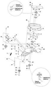 Blower Assembly (1) Diagram and Parts List for LHPUV5256 (850000-And Higher)(2010) Exmark Lawn Tractor Accessories