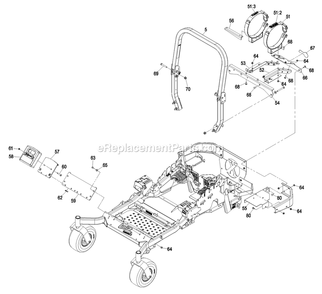 Mainframe Group (2) Diagram and Parts List for LZAS29KA724LP (850000-919999)(2010) Exmark Lawn Mower