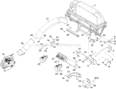 Assembly Diagram and Parts List for LZUVQD11 (312000000-312999999)(2012) Exmark Lawn Tractor Accessories