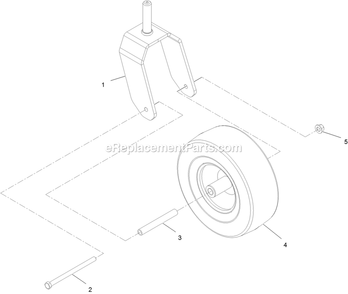 Caster Fork Assembly Diagram and Parts List for RAE702GEM44300 (406294345-408644345)(2020) Exmark Lawn Mower
