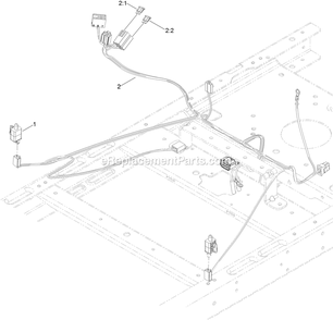 Fuse And Wire Harness Assembly Diagram and Parts List for QTS708GEM50200 (316000000-399999999)(2016) Exmark Lawn Mower