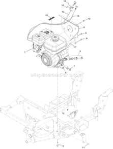 Engine Assembly Diagram and Parts List for SSS270CSB00000 (316000000-399999999)(2016) Exmark Sprayer