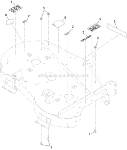42 Inch Deck Assembly (2) Diagram and Parts List for QTS691KA422 (314000000-314999999)(2014) Exmark Lawn Mower