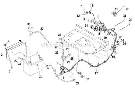 Electrical Group Diagram and Parts List for VT24KAS484 (850000-919999)(2010) Exmark Lawn Mower