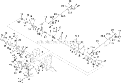 Speed Control Assembly Diagram and Parts List for NVS730AKC48000 (400000000-402082299)(2017) Exmark Lawn Mower