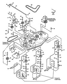 Mower Deck (2) Diagram and Parts List for V4815KC (130000-149999)(1997) Exmark Lawn Mower