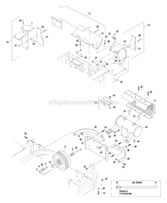 Engine Deck Group (2) Diagram and Parts List for LAS23KC524 (600000-669999)(2006) Exmark Lawn Mower