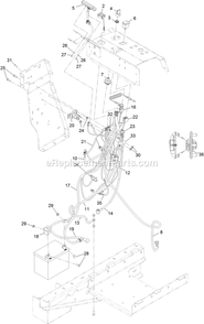 Part Location Diagram of 135-6057 Toro ALTERNATOR