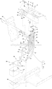 Electrical Assembly Diagram and Parts List for 34237 400000000-407088177 Exmark Sprayer