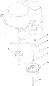 Clutch Assembly Diagram and Parts List for QTS691KA422 (314000000-314999999)(2014) Exmark Lawn Mower