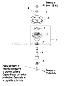 Cutter Housing Assembly (2) Diagram and Parts List for VT24KAS484 (850000-919999)(2010) Exmark Lawn Mower