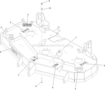 Deck With Decals Diagram and Parts List for LZE691GKA524A2 (315000000-315999999)(2015) Exmark Lawn Mower