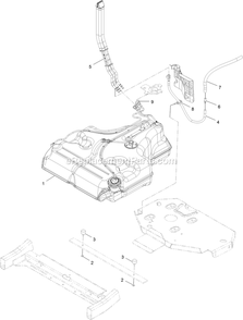 Fuel Assembly Diagram and Parts List for LZX921GKA72600 (400000000-402082299)(2017) Exmark Lawn Mower