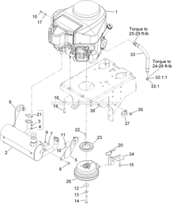Engine Assembly Diagram and Parts List for VT24KA484CA (920000-999999)(2011) Exmark Lawn Mower