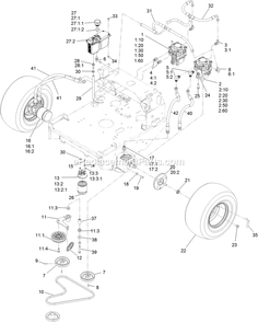 Hydro Assembly Diagram and Parts List for TTX680PKC60400 (402082300-404314158)(2018) Exmark Lawn Mower
