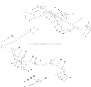 Deck Lift Assembly Diagram and Parts List for QTS708GEM42200 (400000000-402082299)(2017) Exmark Lawn Mower
