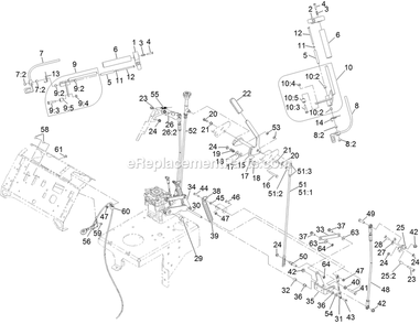 Control Assembly Diagram and Parts List for VTX740EKC604 (314000000-314999999)(2014) Exmark Lawn Mower