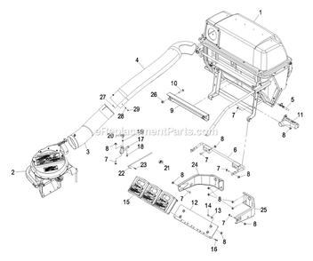 Assembly (2) Diagram and Parts List for LZUVQD7 (790000-849999)(2009) Exmark Lawn Tractor Accessories
