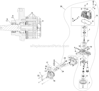 Rh Hydro Assembly Diagram and Parts List for LZE651CKA484A2 (411294212-999999999)(2022) Exmark Lawn Mower