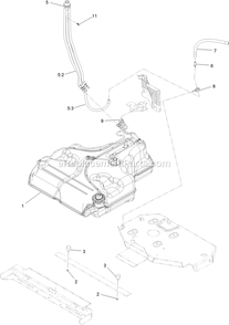 Fuel Assembly Diagram and Parts List for LZS801GKA604A1 (400000000-402082299)(2017) Exmark Lawn Mower