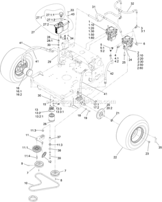 Hydro Assembly Diagram and Parts List for TTX650EKC52400 (404314159-406294344)(2019) Exmark Lawn Mower