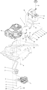 Engine Assembly Diagram and Parts List for ECX200CKC30000 (406294345-408644345)(2020) Exmark Lawn Mower