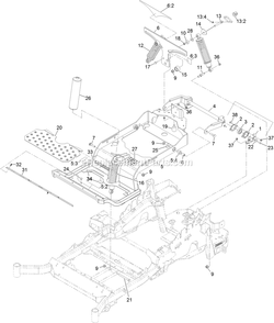 Full Suspension Assembly Diagram and Parts List for LZE751GKA604C1 (404314159-406294344)(2019) Exmark Lawn Mower