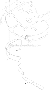 Mulching Kit Assembly Diagram and Parts List for 131-7710  Exmark Lawn Tractor Accessories