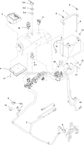 Electrical Assembly Diagram and Parts List for LZX940EKC606W0 (404314159-406294344)(2019) Exmark Lawn Mower