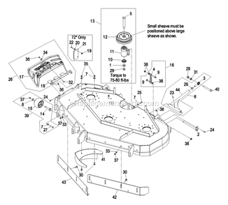 Deck Group (2) Diagram and Parts List for LZ30KC665 (600000-669999)(2006) Exmark Lawn Mower