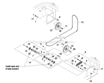 Engine Deck Group (1) Diagram and Parts List for LAS25KC604B (670000-719999)(2007) Exmark Lawn Mower