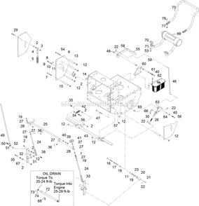Engine Deck Assembly (2) Diagram and Parts List for TTS600KAE483 (313000000-313999999)(2013) Exmark Lawn Mower