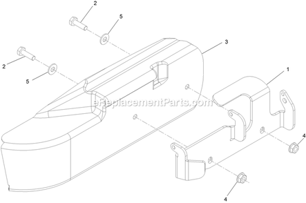 Side Deflector Assembly Diagram and Parts List for SSS270CSB00000 (402082300-404314158)(2018) Exmark Sprayer