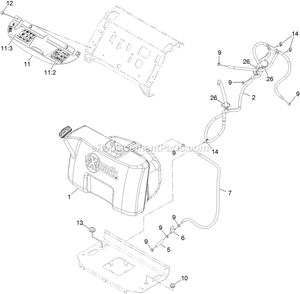 Fuel Assembly Diagram and Parts List for VTX730EKC52400 (315000000-315999999)(2015) Exmark Lawn Mower